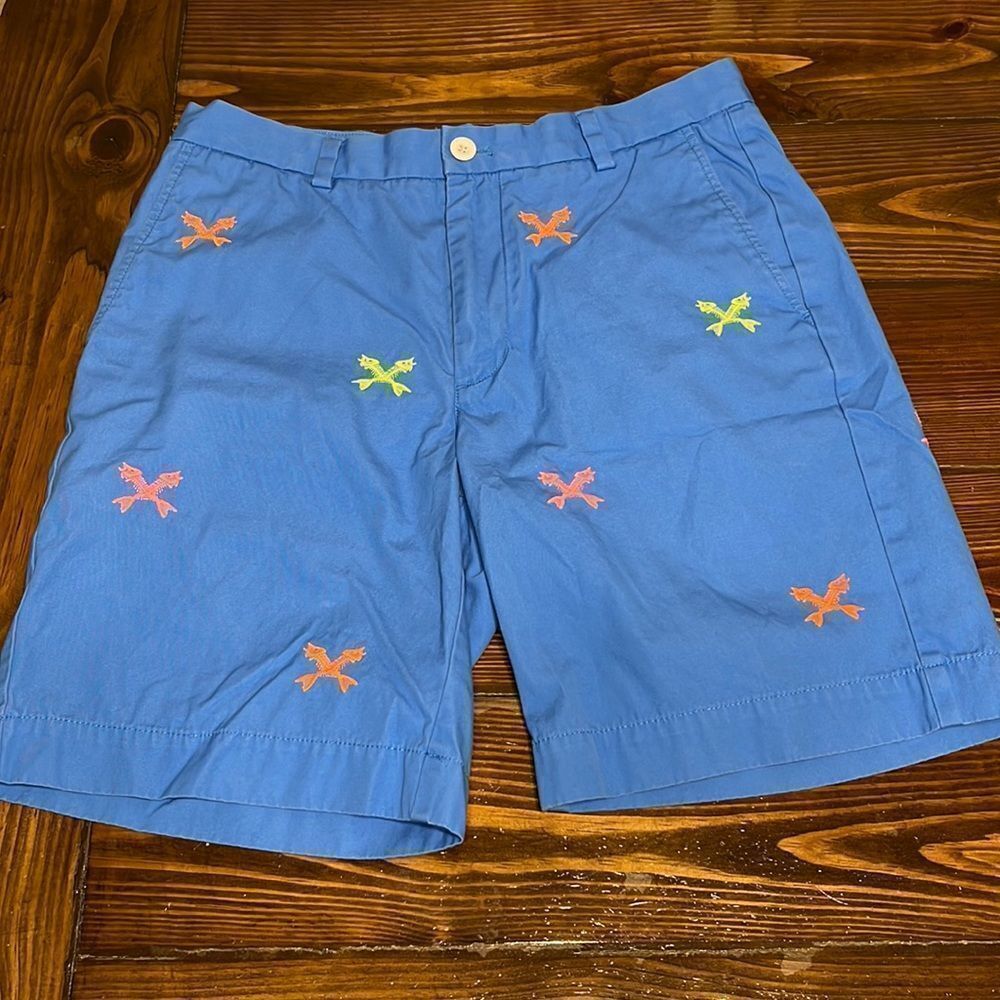 Vineyard Vines Embroidered Fish Skeletons, Regatta Blue Size 32